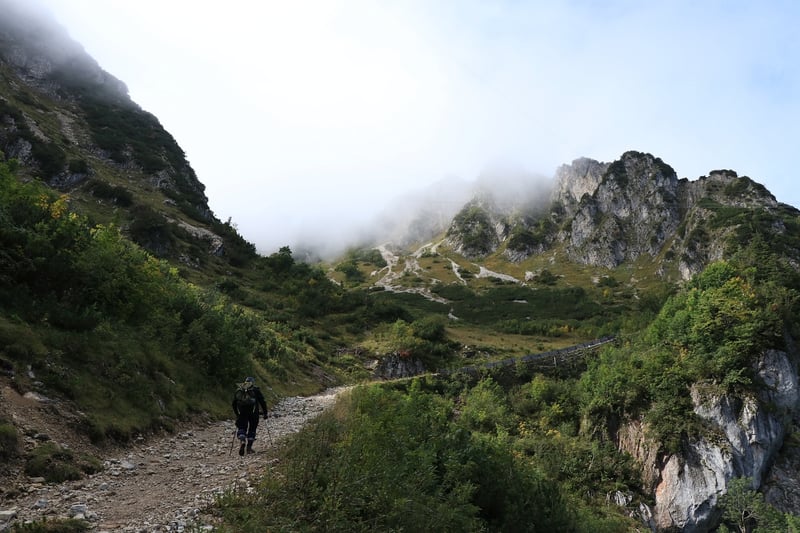 Hiking in diverse terrains